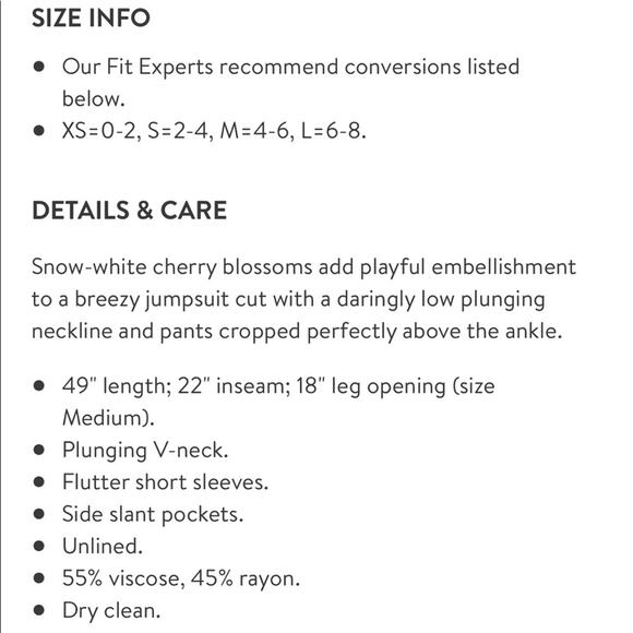 RARE For Love & Lemons Sweet Jane plunging floral Jumpsuit sz M NWT - Picture 11 of 12